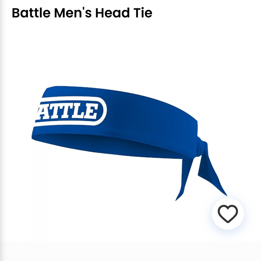 Battle Head Tie Sports Headband Blue NWOT